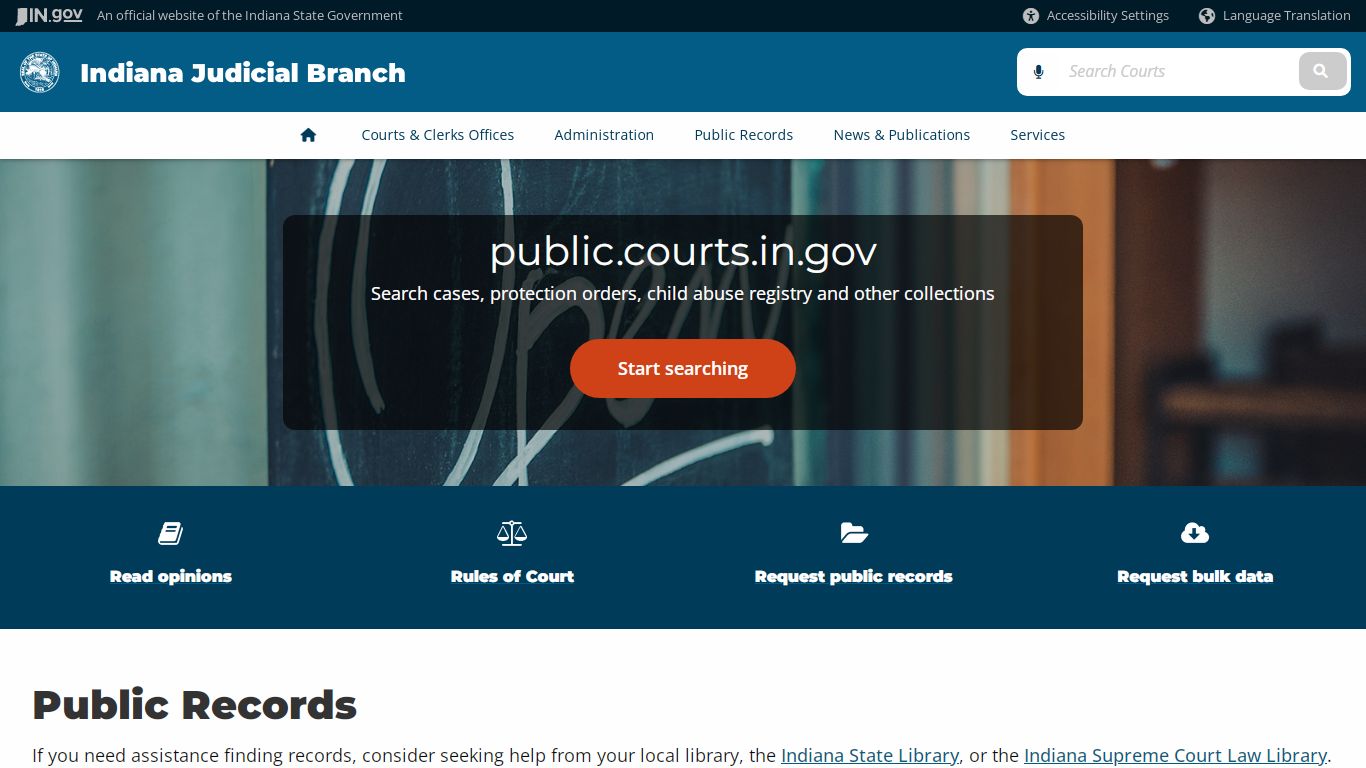 Courts: Public Records